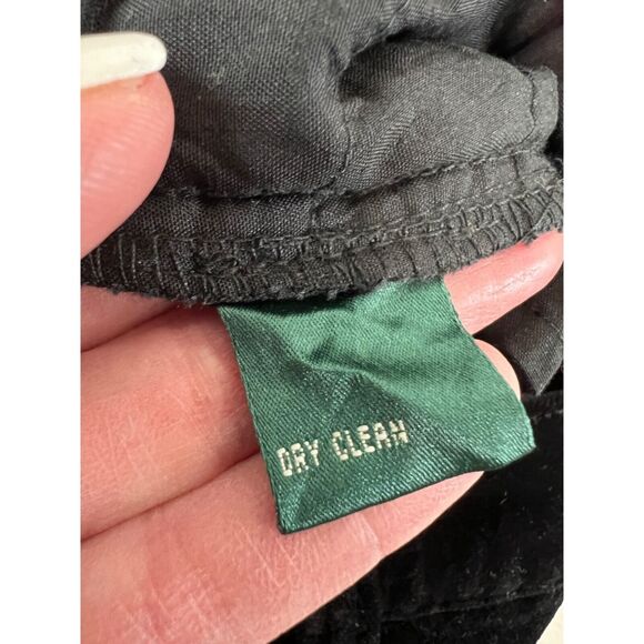 Ralph Lauren Petite Black Velvet Pants Size 8 petite VTG Y2K Gorpcore - Picture 10 of 16